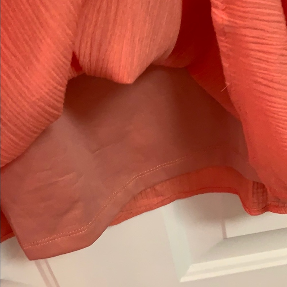 NWT!{Jodifl}Sz S Crinkly Peach Shift Dress - Picture 4 of 8
